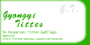 gyongyi tittes business card